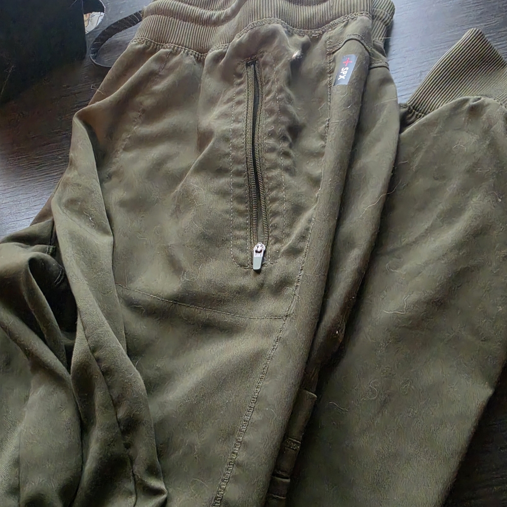 Grey's Anatomy Olive Green Men's Joggers with Zip Pocket